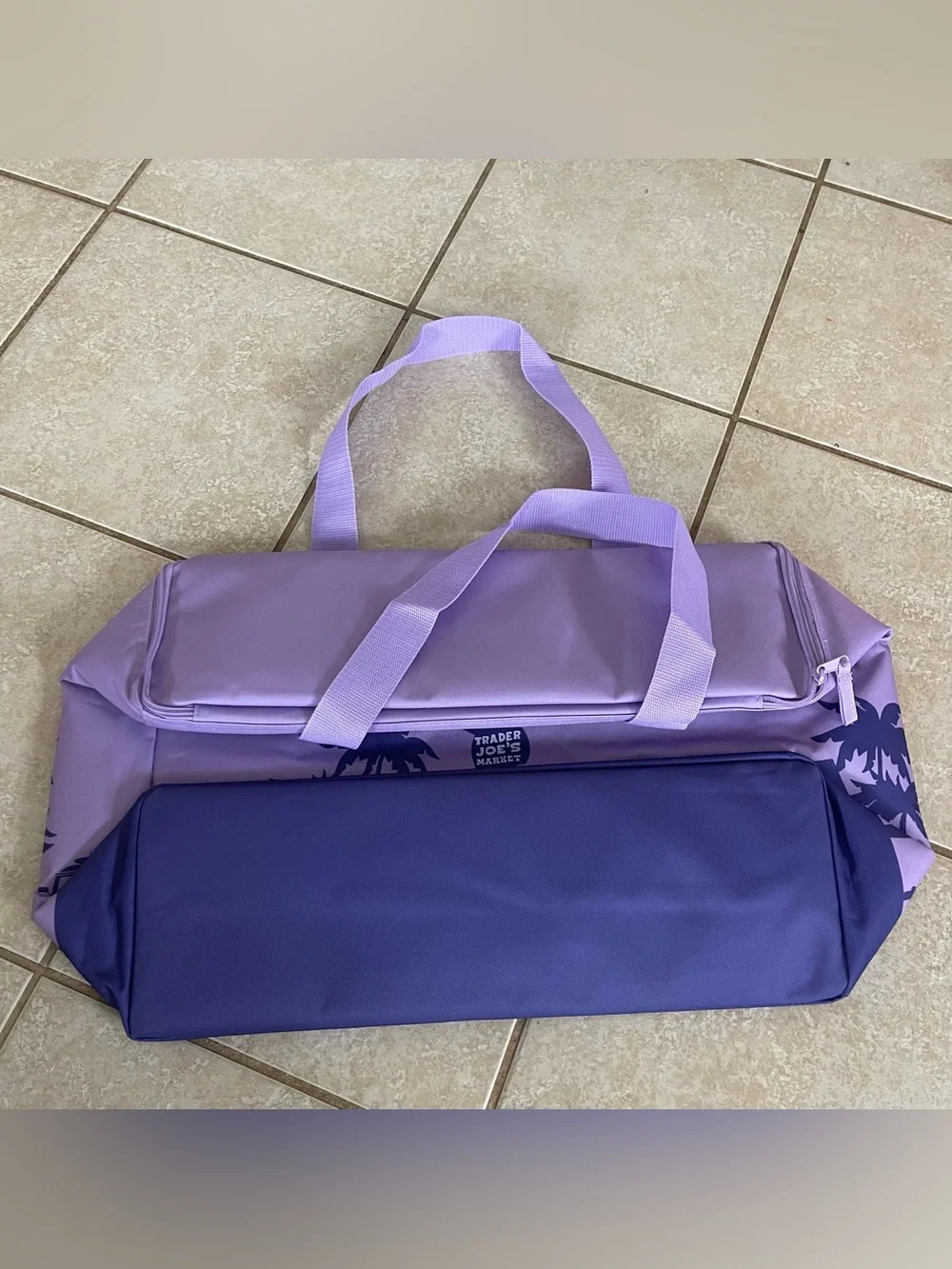 Trader Joe's Large 8 Gal Lavender Reusable Insulated Shopping Bag  RARE New‎